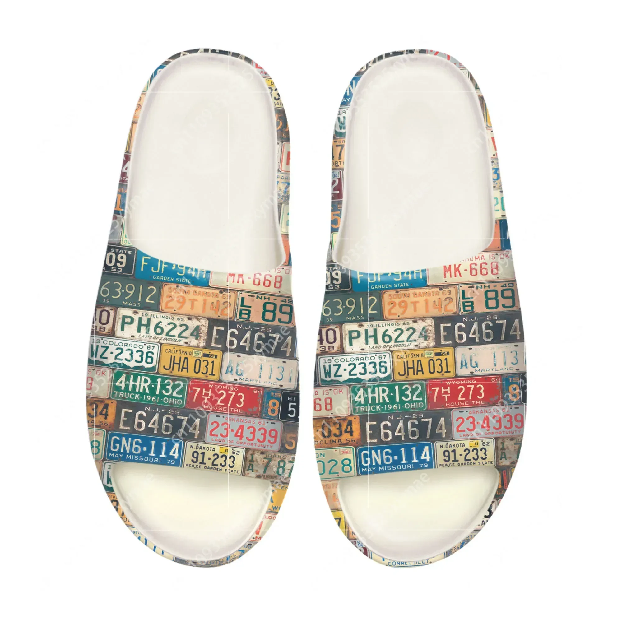 Men'S Fashion Shoes - License Car Plate Number Soft Sole