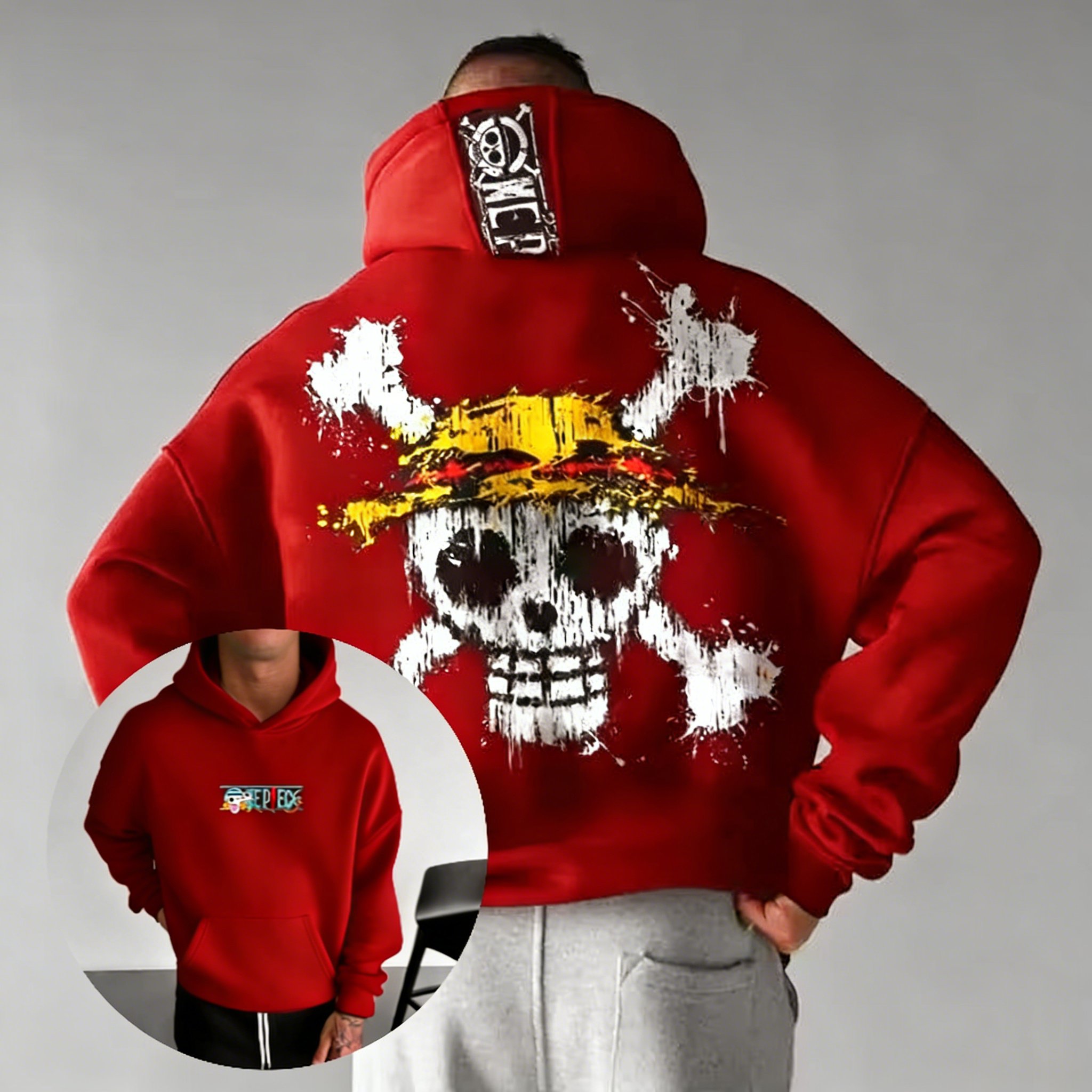 Mens Fashion Jumpers - 2026 Spring Oversized One Piece Hooded