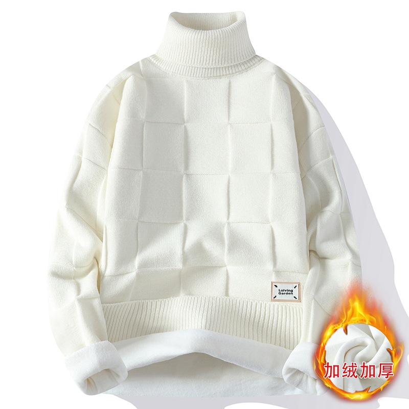 Mens Fashion Jumpers - New Winter Men Fleece Warm Turtlenecks