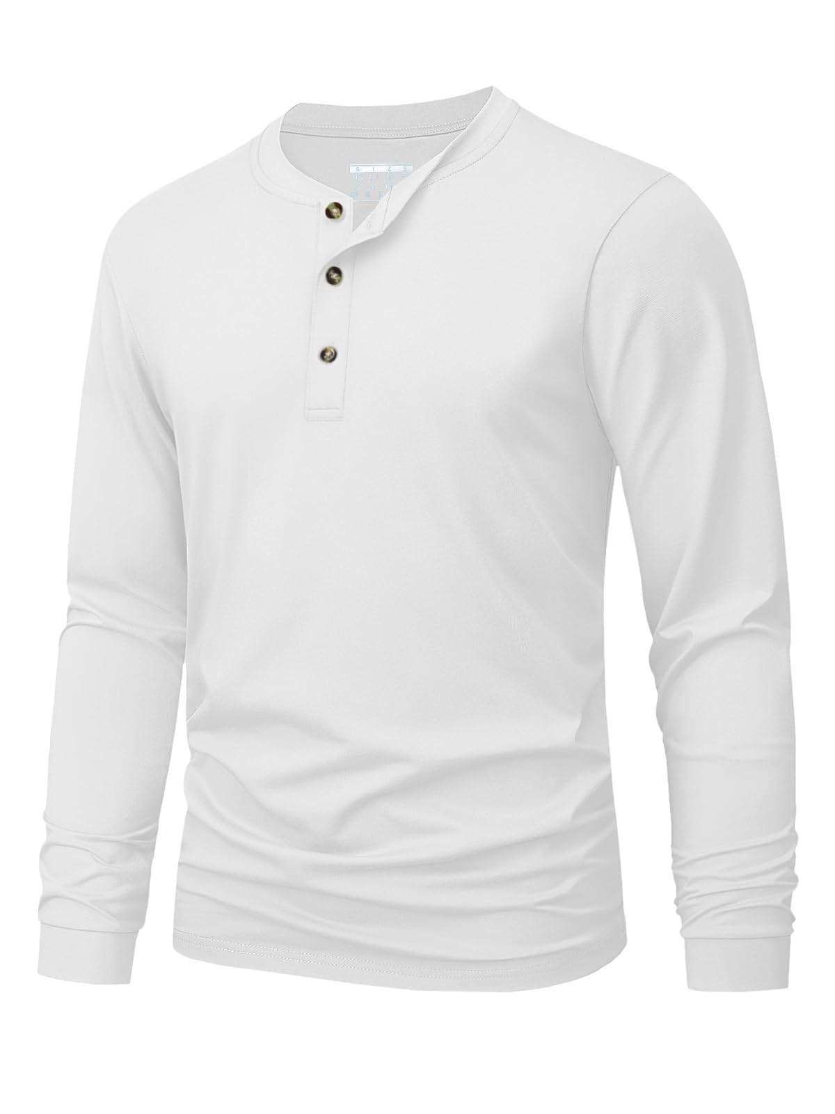 Men'S Fashion - Men's Henley T-Shirt Simple Solid Color