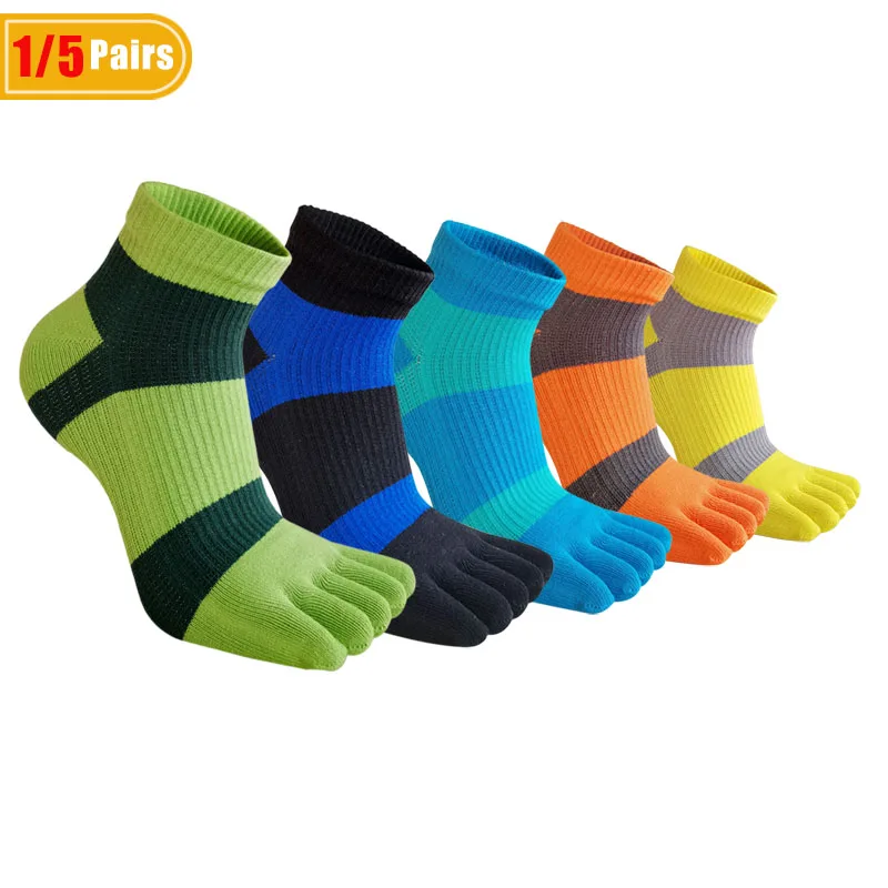 Socks Ankle Men - 1/5 Pairs Mans Five Finger Ankle