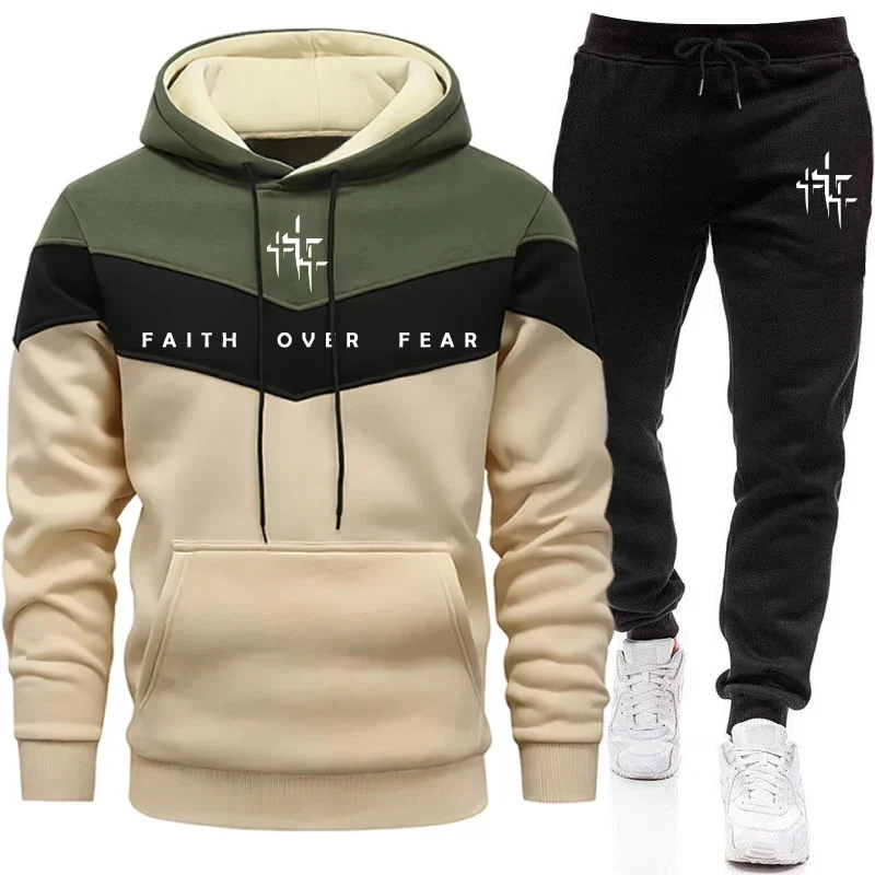 Faith Over Fear Men's Tracksui - đánh giá và giá Men'S Fashion Hoodie