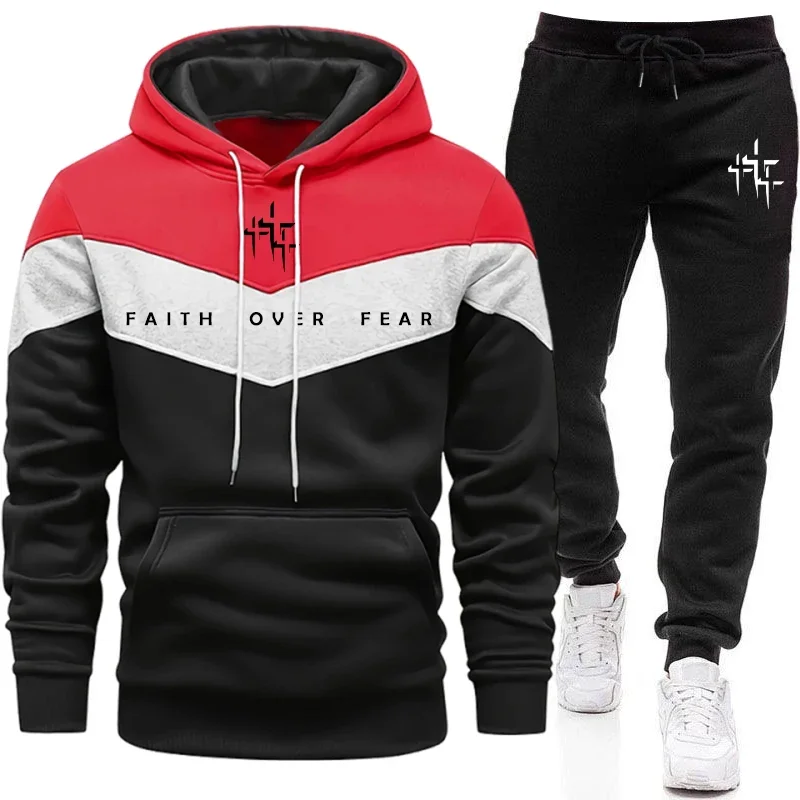 Faith Over Fear Men's Tracksui - đánh giá và giá Men'S Fashion Hoodie
