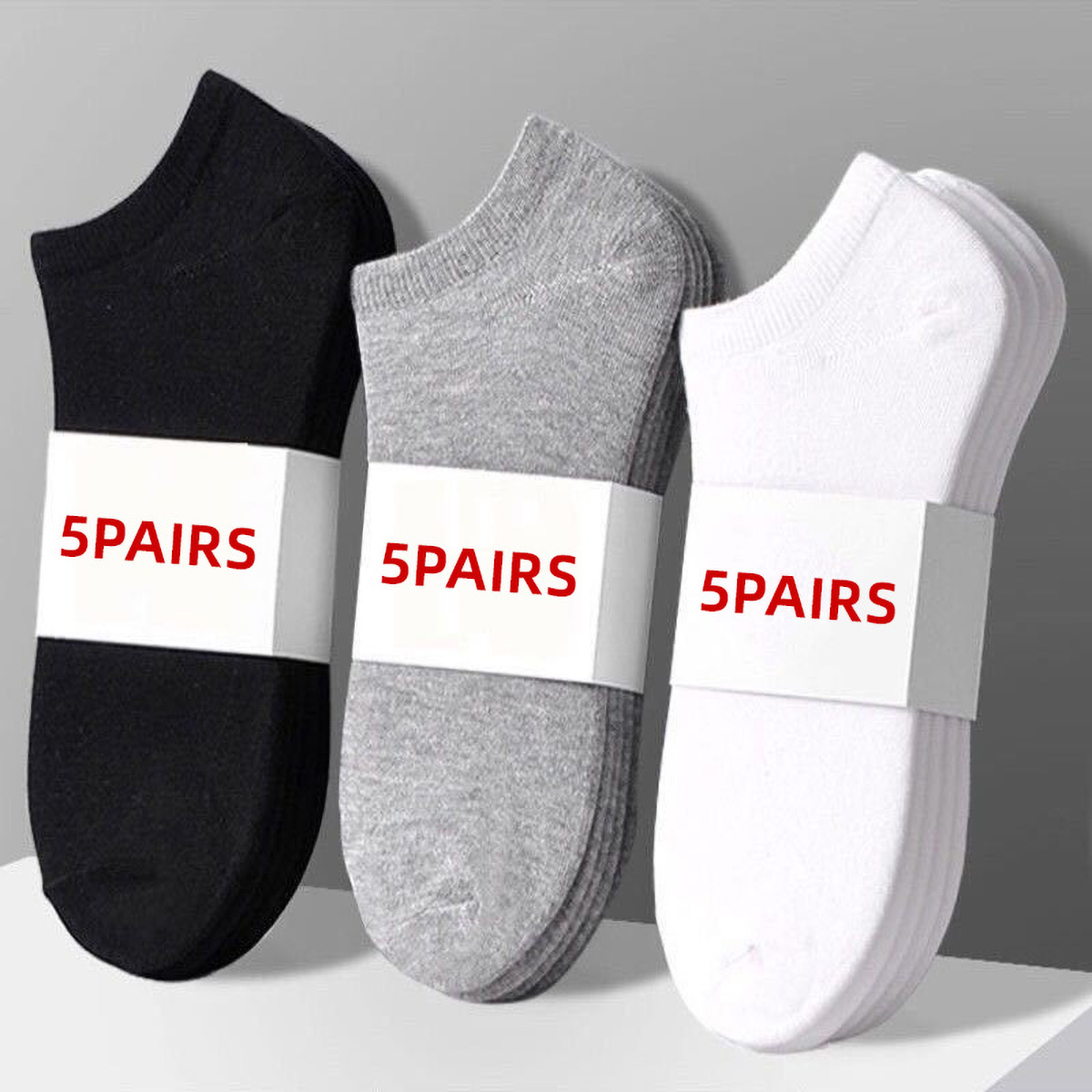 5 Pairs Unisex Casual Plain Co - đánh giá và giá Socks Ankle Men