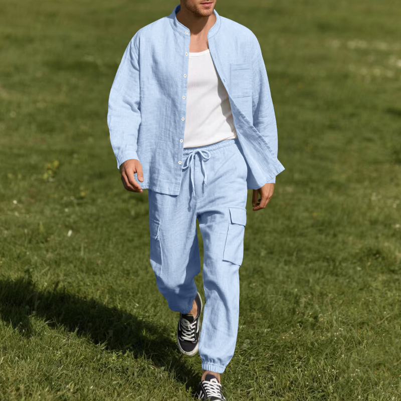 Men's Linen Breathable Two-Pie - đánh giá và giá Linen Shirt Summer