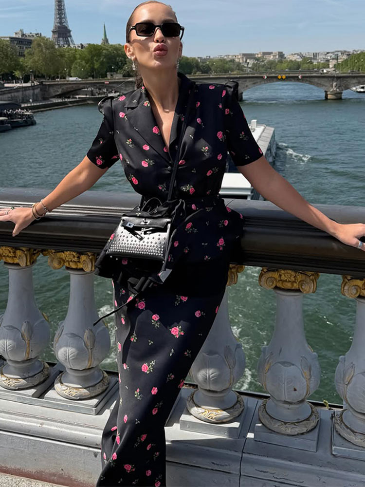 Floral Blazer Coat Skirt Sets  - đánh giá và giá Men Fashion Rave
