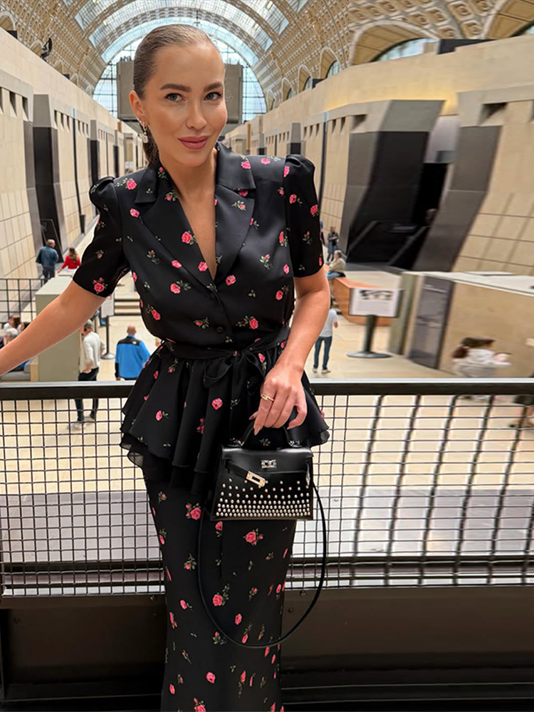 Floral Blazer Coat Skirt Sets  - đánh giá và giá Men Fashion Rave