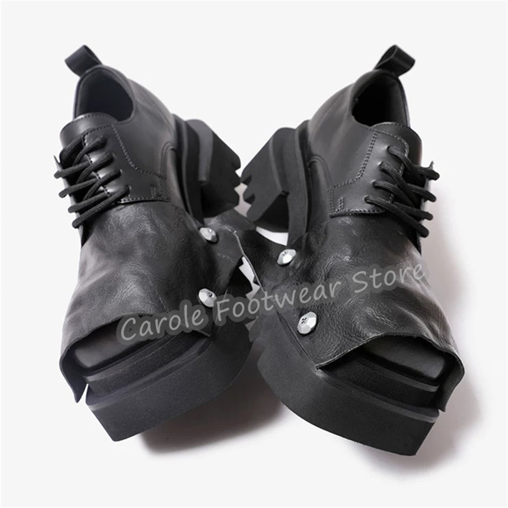 Fashion Square Toe Chunky Bott - đánh giá và giá Men Fashion Rave
