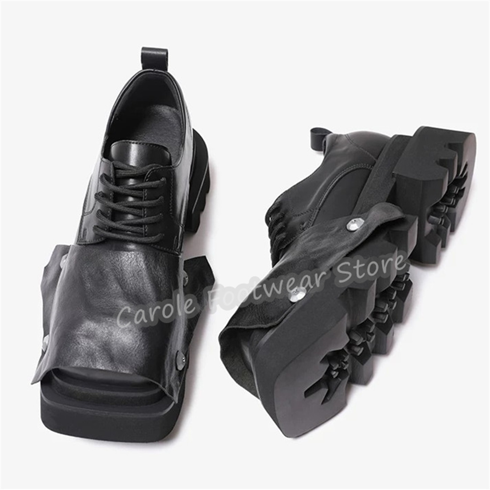 Fashion Square Toe Chunky Bott - đánh giá và giá Men Fashion Rave
