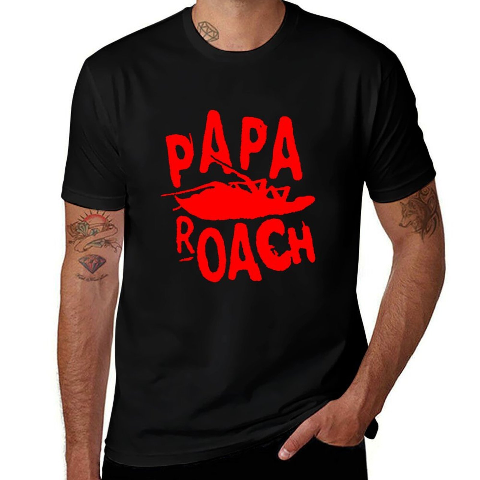 Genre Hard rock logo papa roac - đánh giá và giá Men'S Fashion Genres