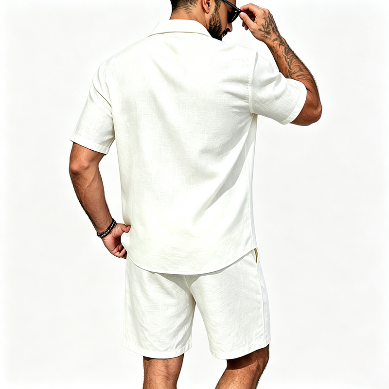 Men Linen Two Piece Outfit Sho - đánh giá và giá Linen Shirt Summer