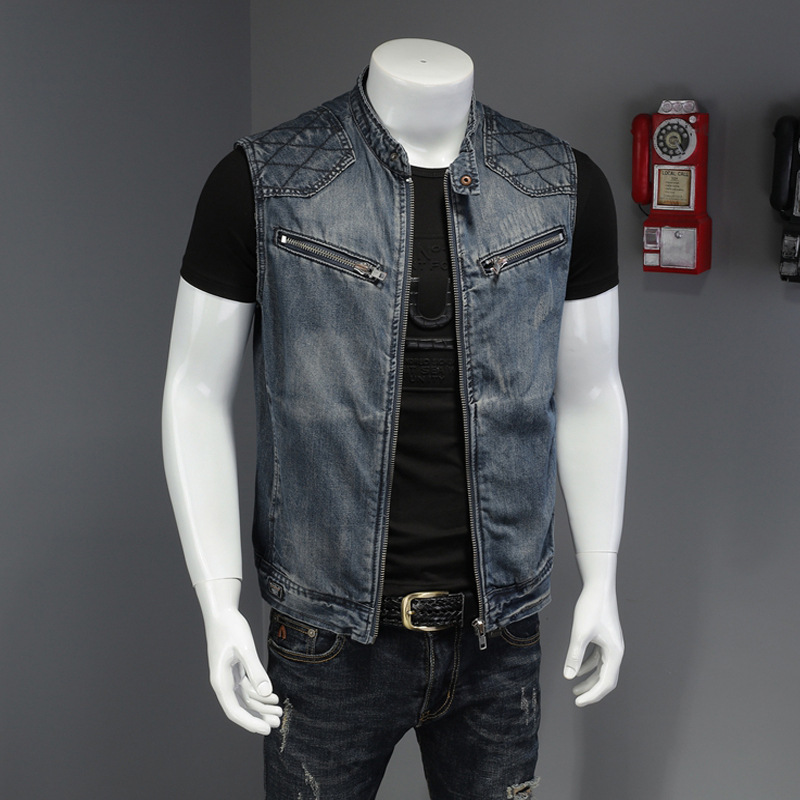 2026 Men Motorcycle Biker Deni - đánh giá và giá Men'S Fashion Vest With Jeans