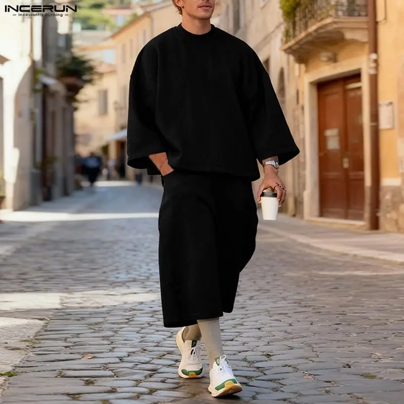 INCERUN Men Sets Solid Color B - đánh giá và giá Men'S Fashion Hoodie