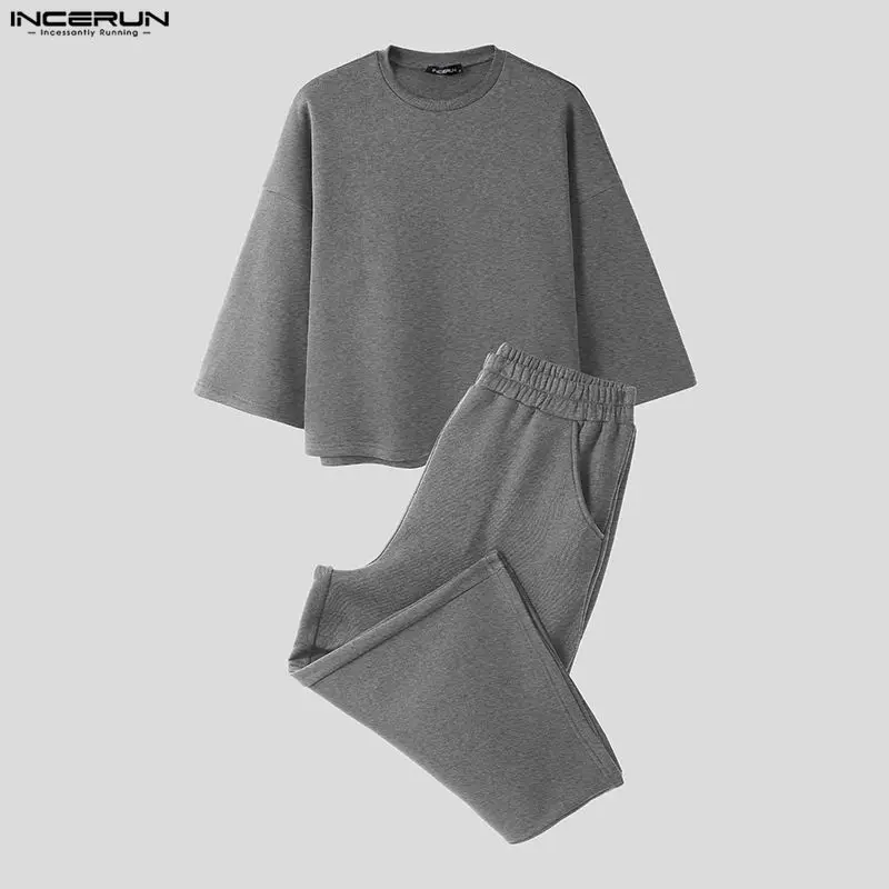 INCERUN Men Sets Solid Color B - đánh giá và giá Men'S Fashion Hoodie