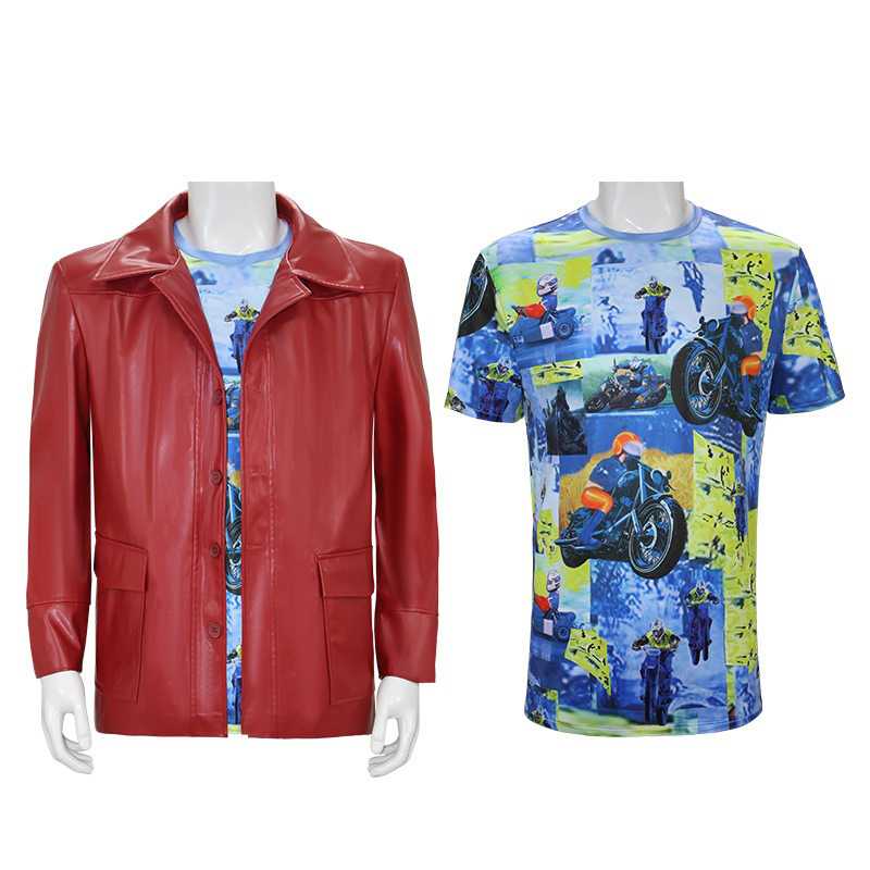 Men Red Leather Jacket Fight C - đánh giá và giá Men Fashion Rave