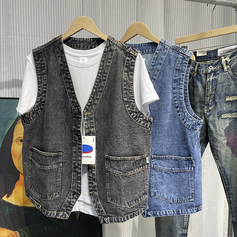 Men Japanese Streetwear Citybo - đánh giá và giá Men'S Fashion Vest With Jeans