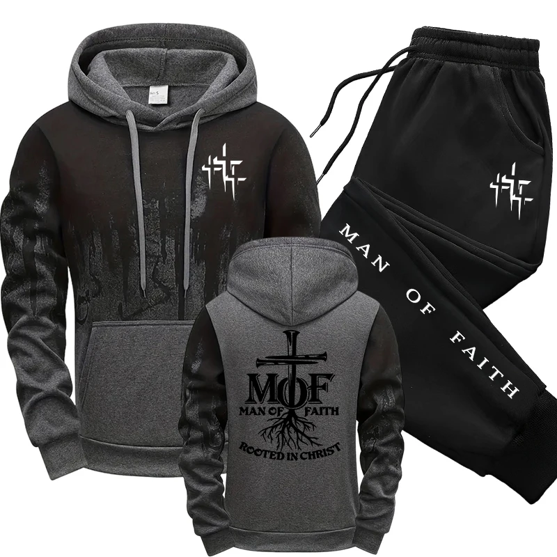 Man of Faith Men's Tracksuit H - đánh giá và giá Men'S Fashion Hoodie