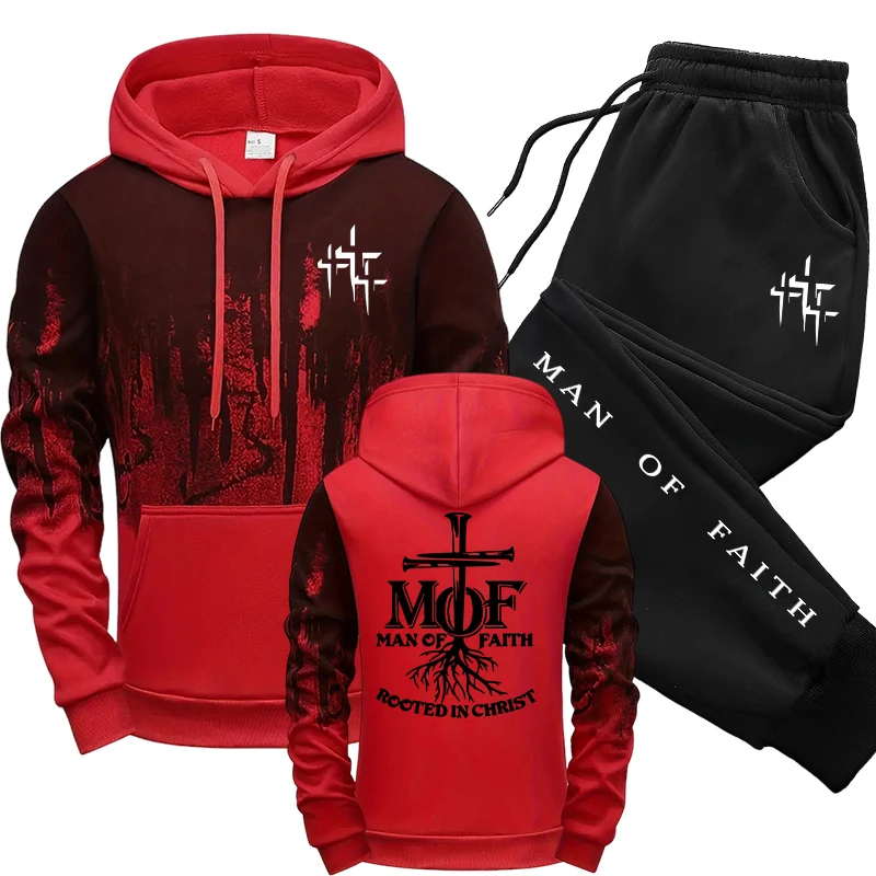 Man of Faith Men's Tracksuit H - đánh giá và giá Men'S Fashion Hoodie