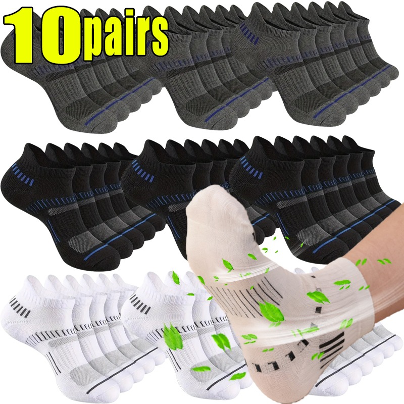1-10pairs Breathable Mesh Men  - đánh giá và giá Socks Ankle Men