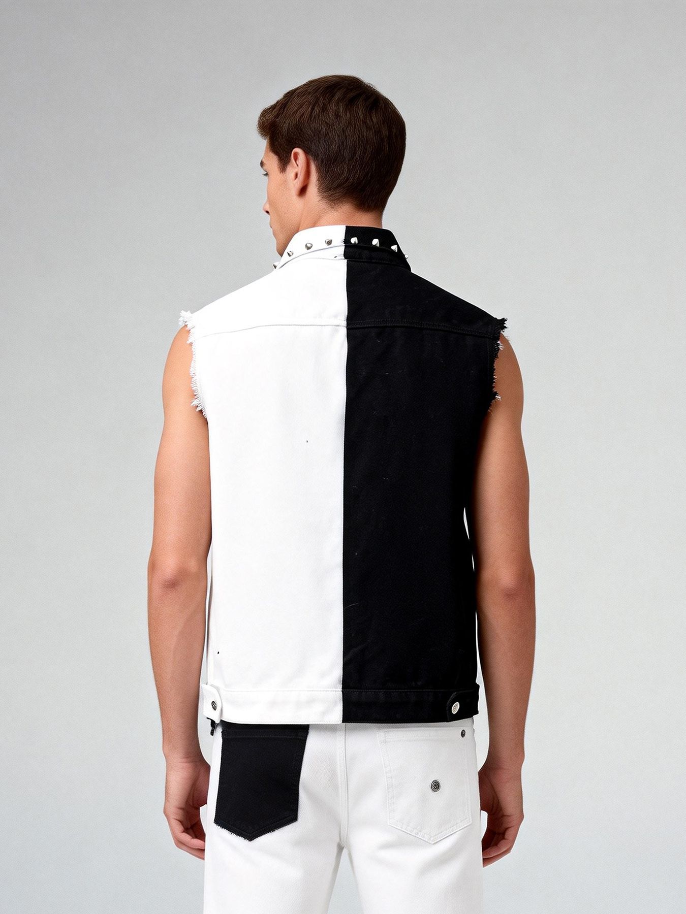 Men's Punk Style Jean Waistcoa - đánh giá và giá Men'S Fashion Vest With Jeans