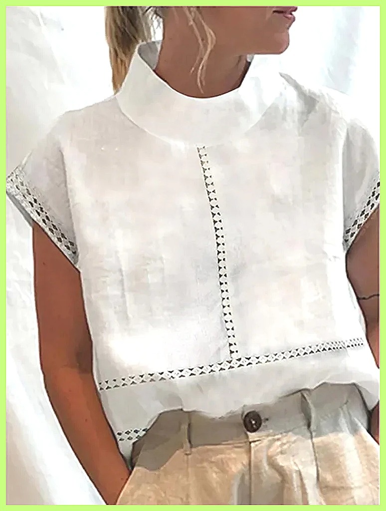 Women's Cotton Linen Pullover  - đánh giá và giá Linen Shirt Summer
