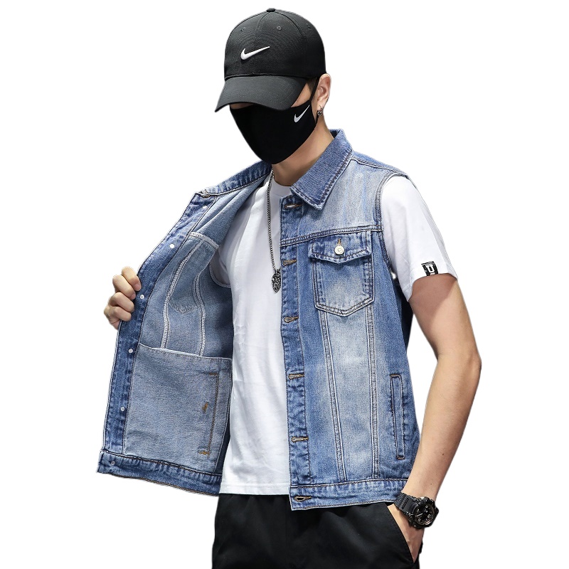 New Fashion Men Blue Denim Ves - đánh giá và giá Men'S Fashion Vest With Jeans