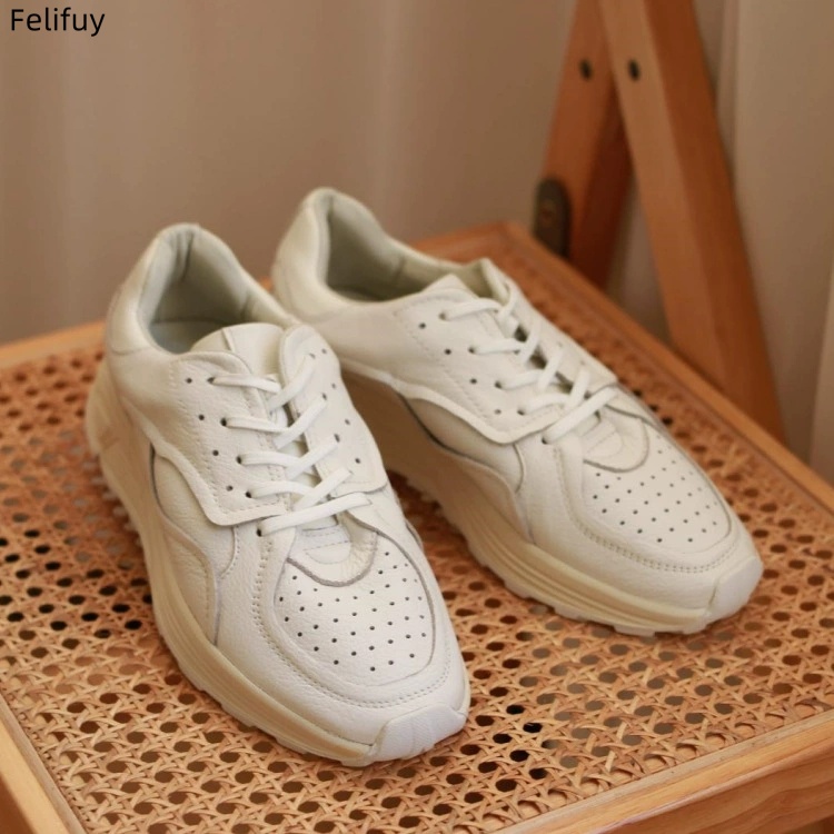 Round-toe Lace-up Casual White - đánh giá và giá Mens Fashion Trainers