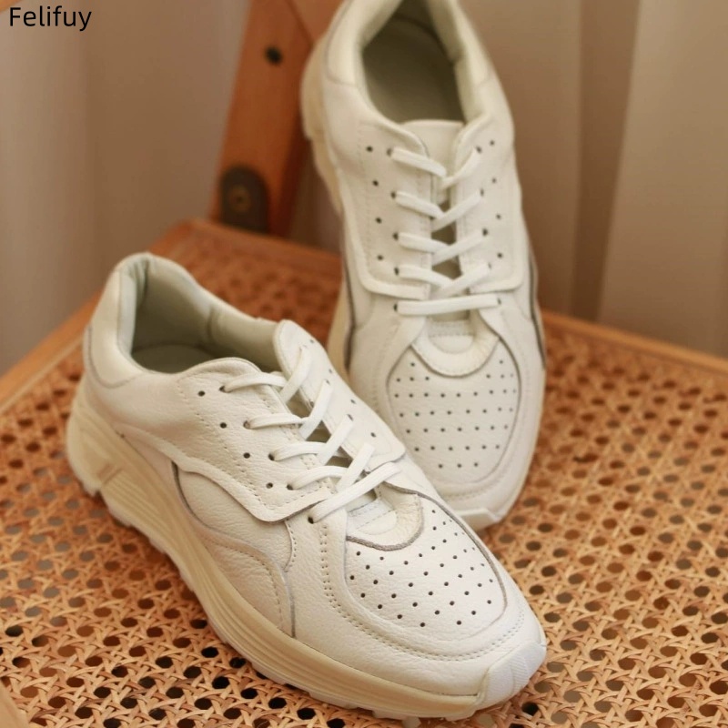 Round-toe Lace-up Casual White - đánh giá và giá Mens Fashion Trainers
