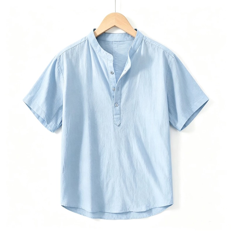 Men Cotton Linen Short-Sleeve  - đánh giá và giá Linen Shirt Summer