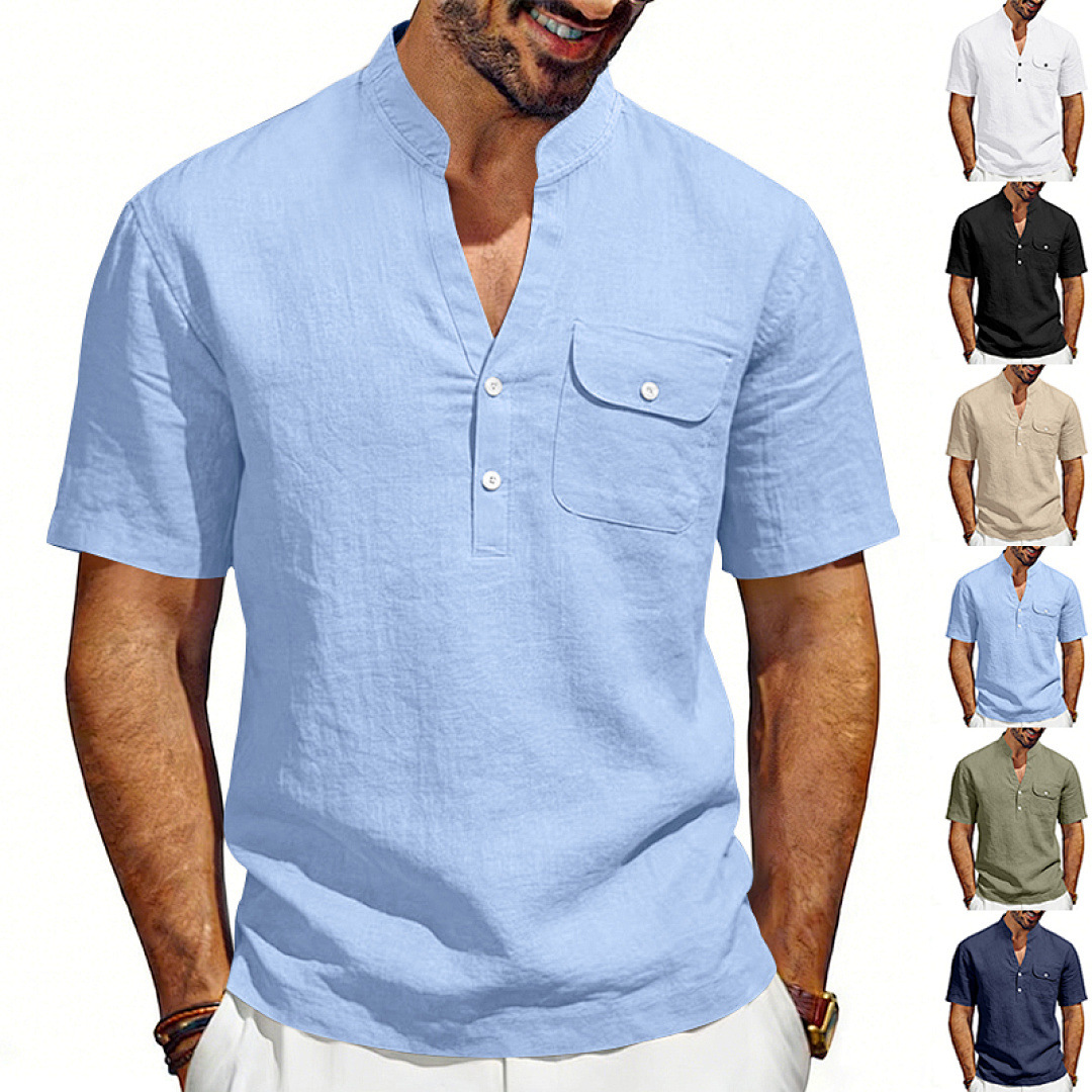 Cross-border summer linen loos - đánh giá và giá Linen Shirt Summer