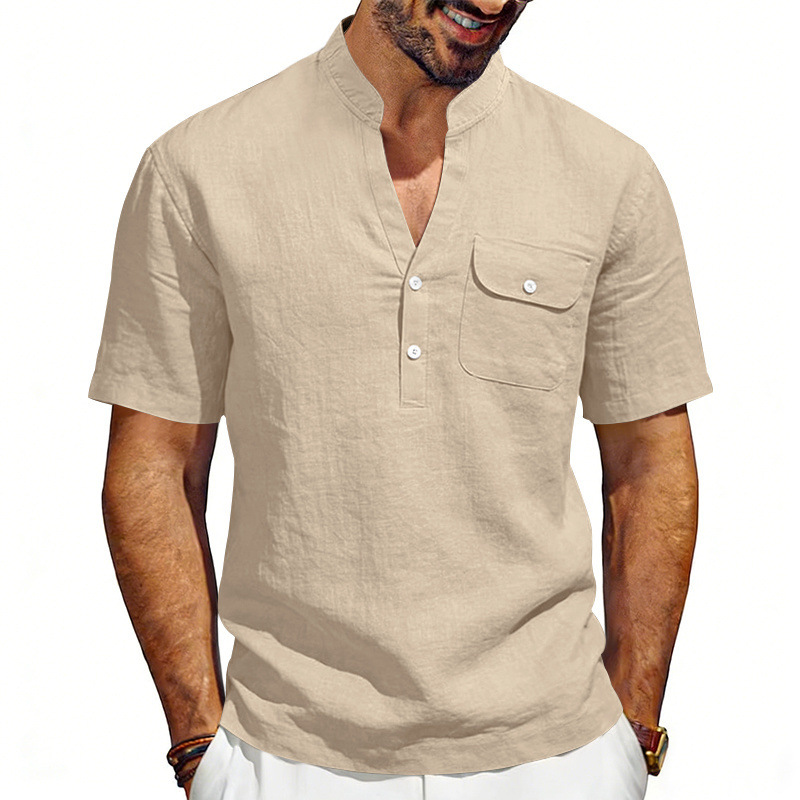 Cross-border summer linen loos - đánh giá và giá Linen Shirt Summer
