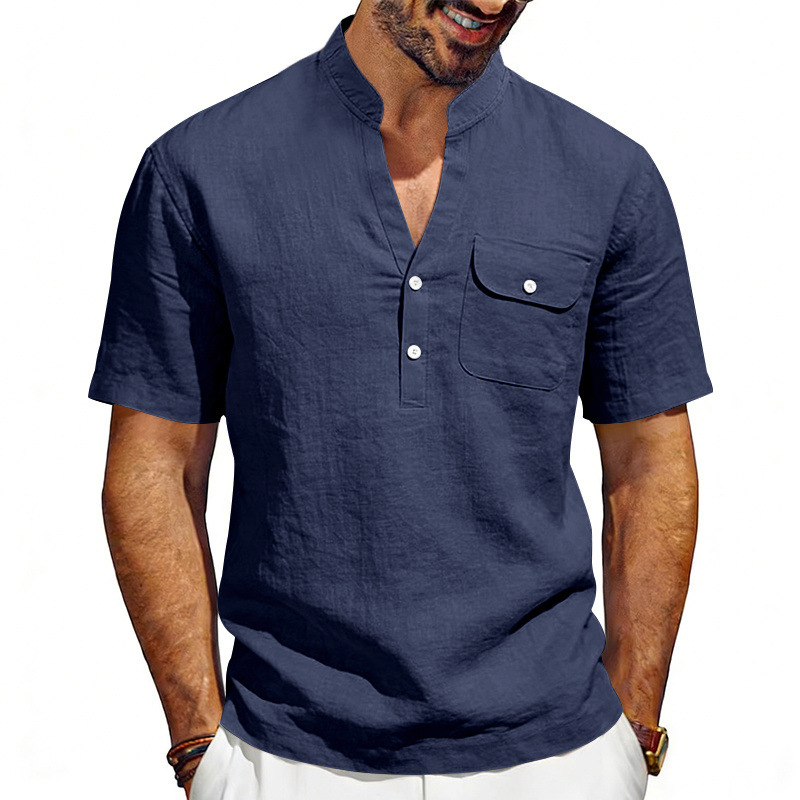 Cross-border summer linen loos - đánh giá và giá Linen Shirt Summer