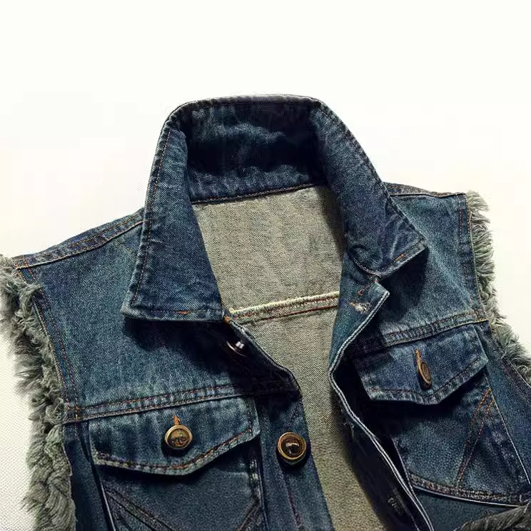 New Fashion Men Ripped Denim W - đánh giá và giá Men'S Fashion Vest With Jeans