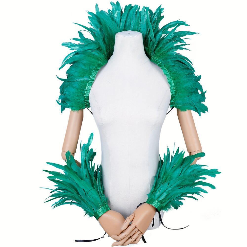 Elegant Red Feathers Women's S - đánh giá và giá Men Fashion Rave