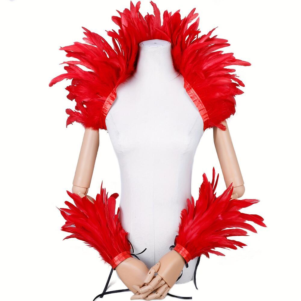 Elegant Red Feathers Women's S - đánh giá và giá Men Fashion Rave