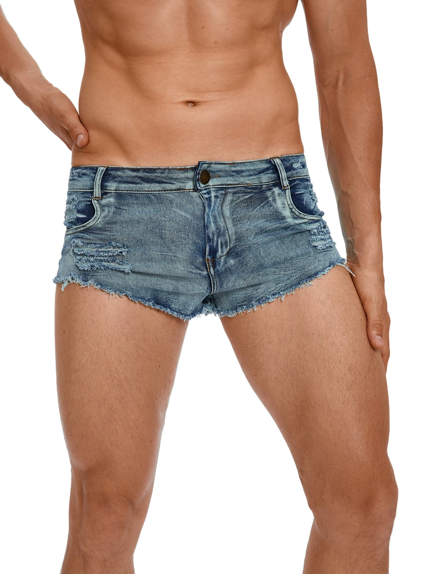 Men's Low Waist Jeans Shorts F - đánh giá và giá Men Fashion Jeans