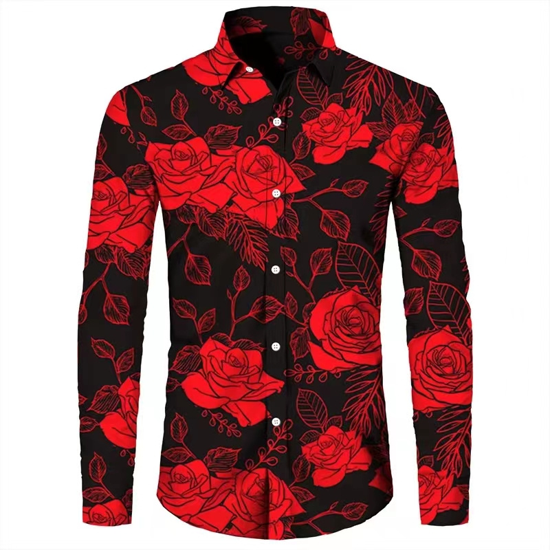 Fashion Flowers 3D Print Men's - đánh giá và giá Men'S Fashion