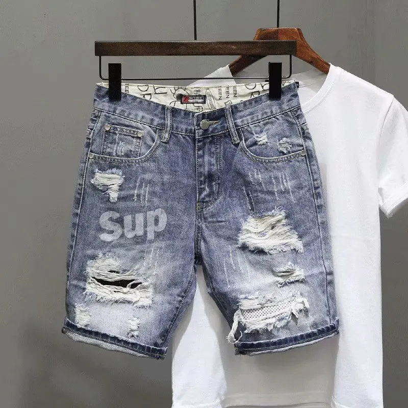 Men's Short Jeans Pants Black  - đánh giá và giá Men Fashion Jeans