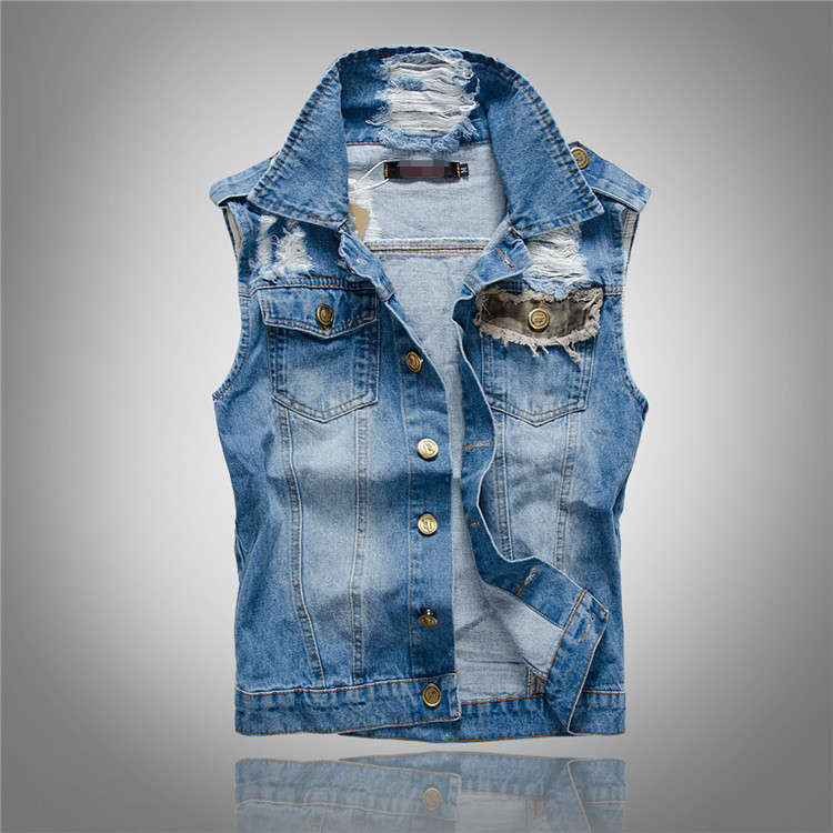 New Fashion Men Blue Casual Ri - đánh giá và giá Men'S Fashion Vest With Jeans