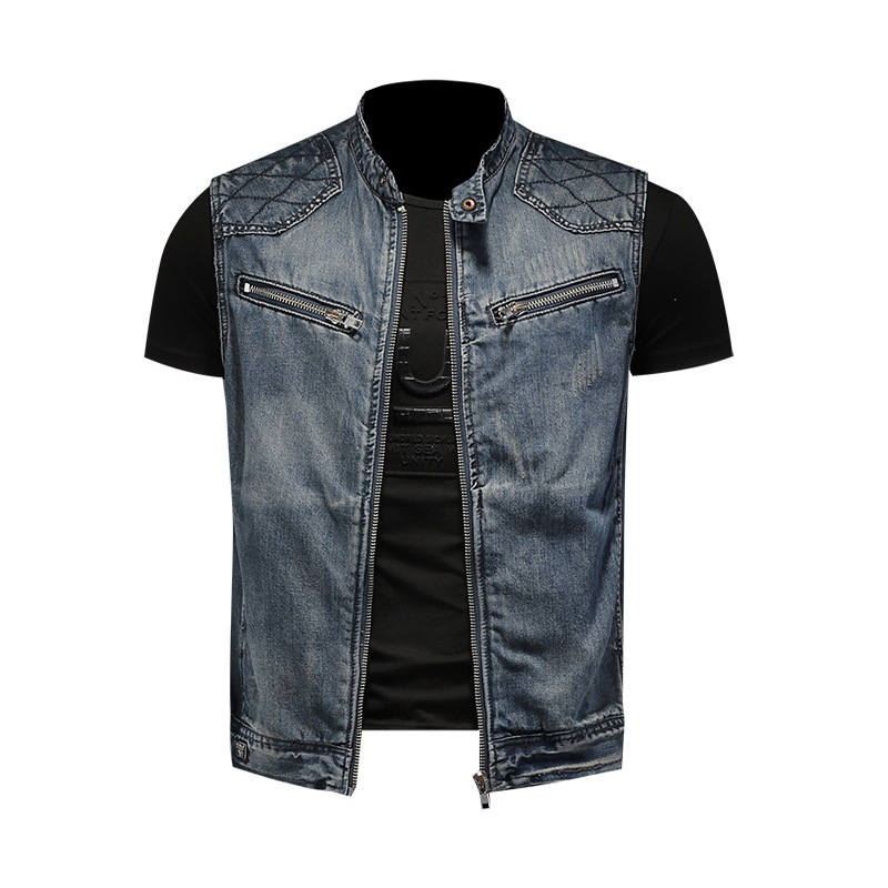2026 Mens Denim Vests Vintage  - đánh giá và giá Men'S Fashion Vest With Jeans