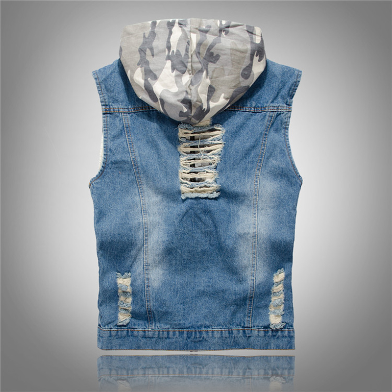 Spring Summer Mens Camo Hooded - đánh giá và giá Men'S Fashion Vest With Jeans